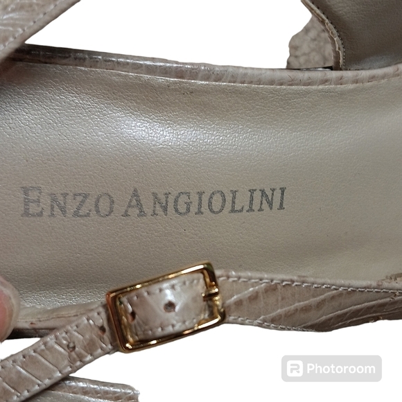Enzo Angiolini Womens Chunky Open Toe Slingback Sandals Shoes Pump Size 9.5 - Picture 4 of 6